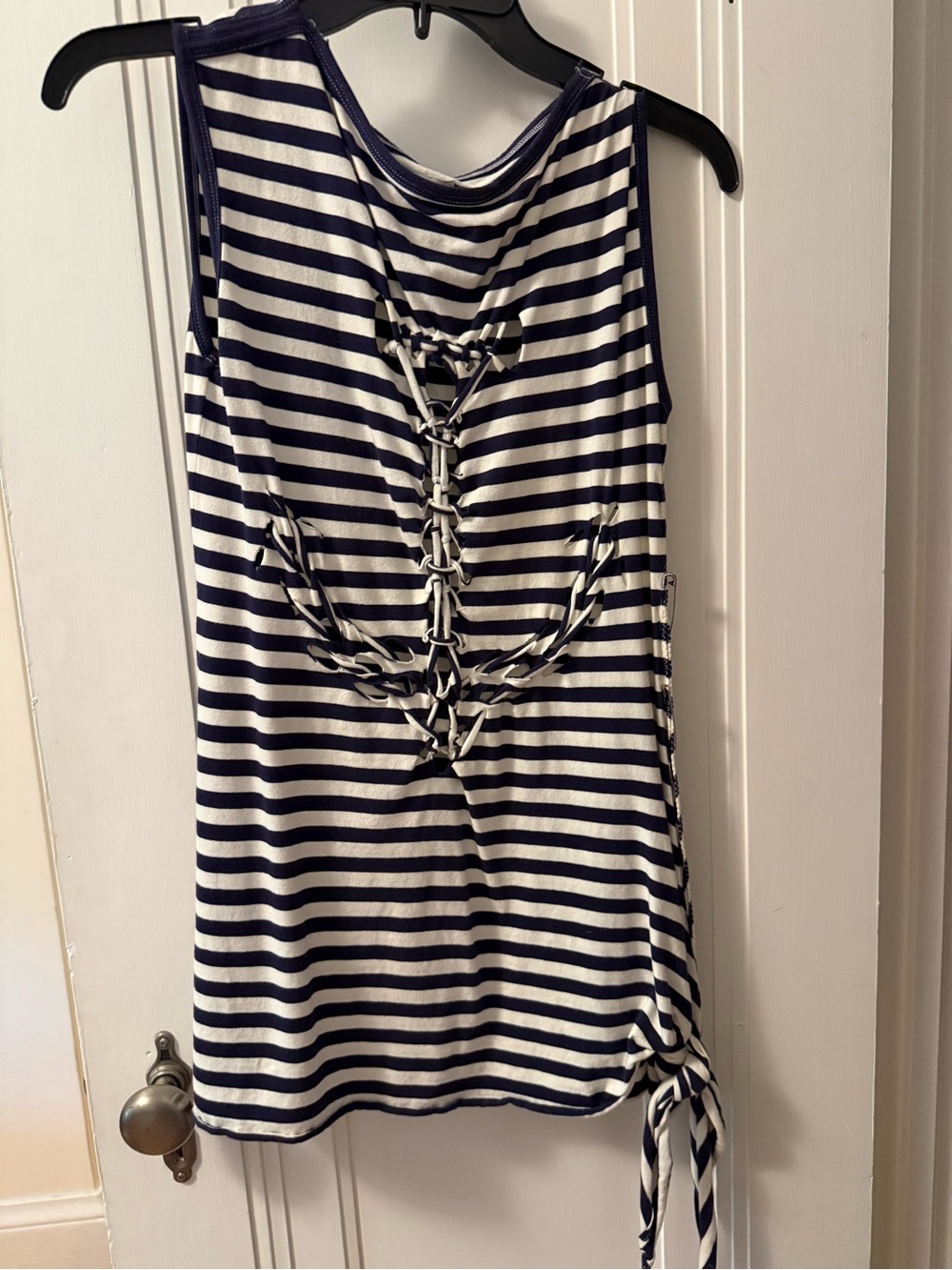 Jean Paul Gaultier x Target Navy and White Striped Sleeveless Top w/Anchor
